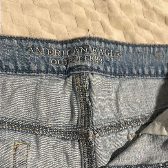 Distressed Light Blue Denim Shorts - Picture 2 of 5
